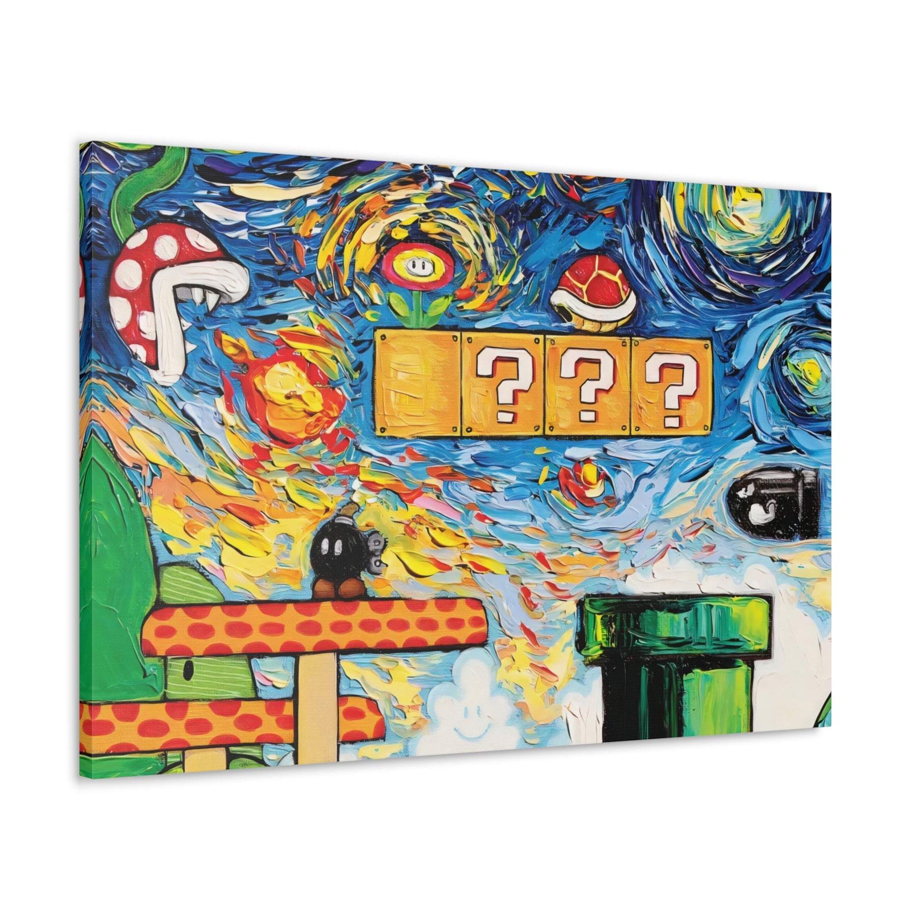 Mario Starry Night Canvas