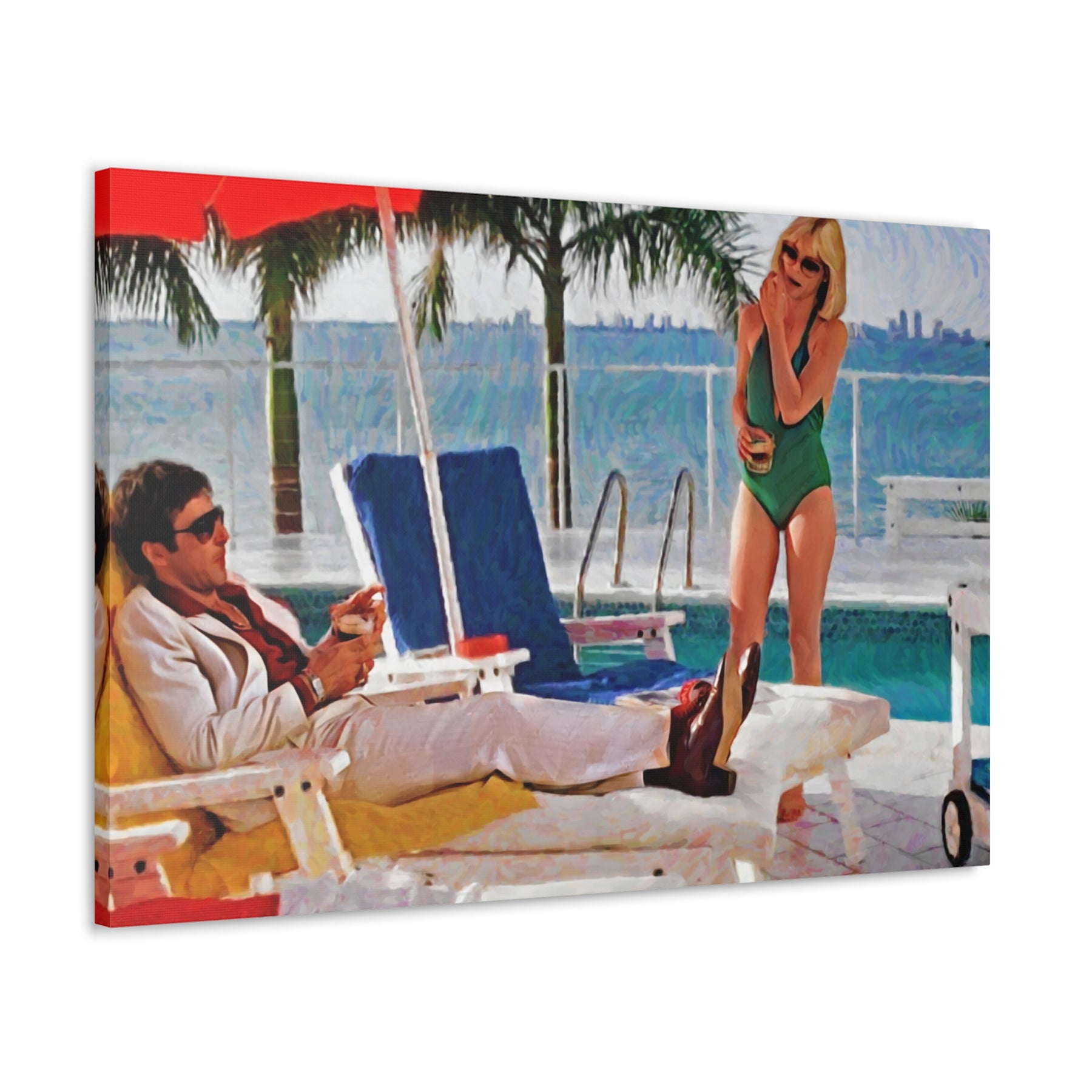 Scarface Poolside Canvas