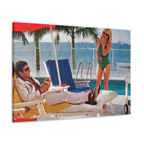 Scarface Poolside Canvas