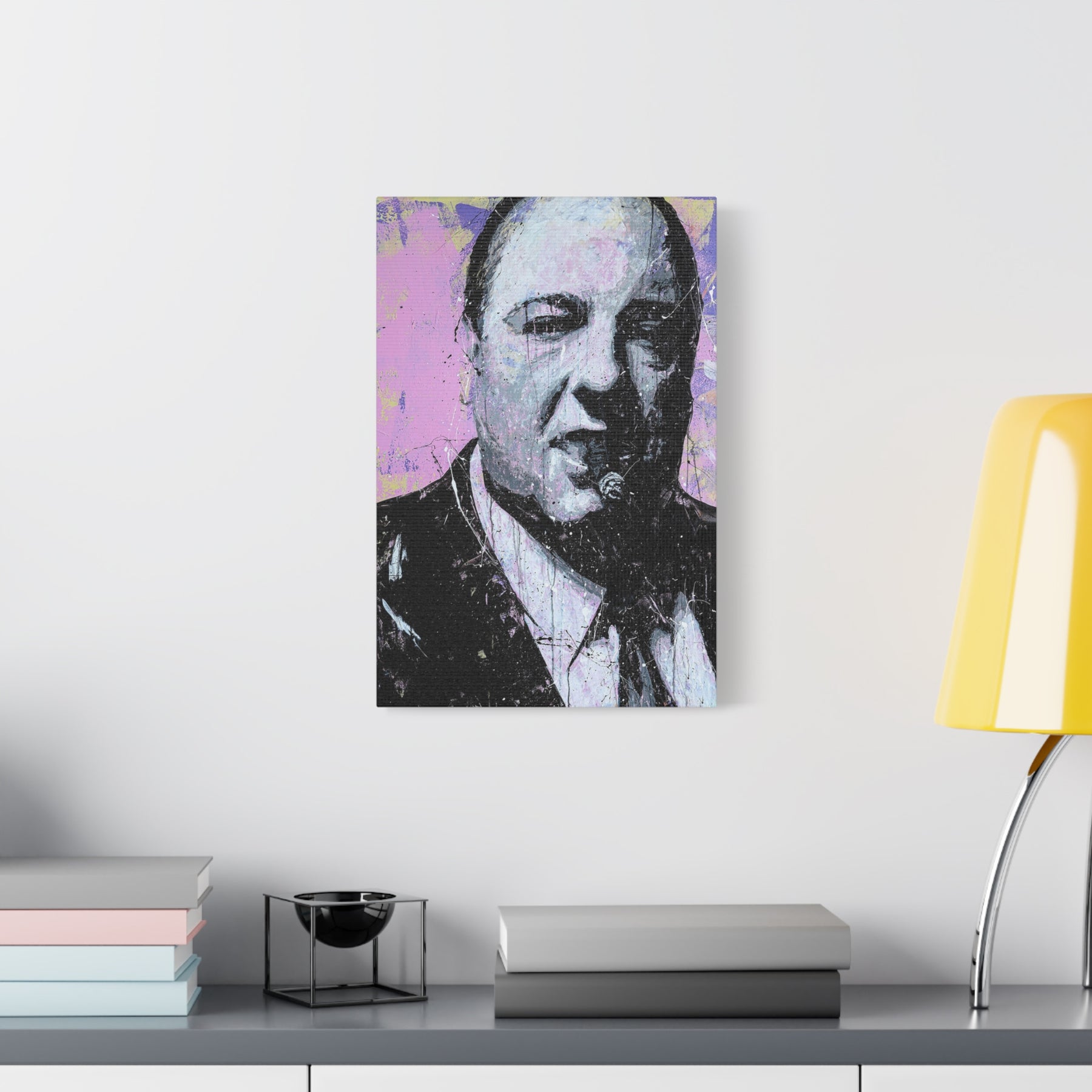 Sopranos Tony Splatter Canvas