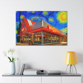 Whataburger Starry Night Canvas