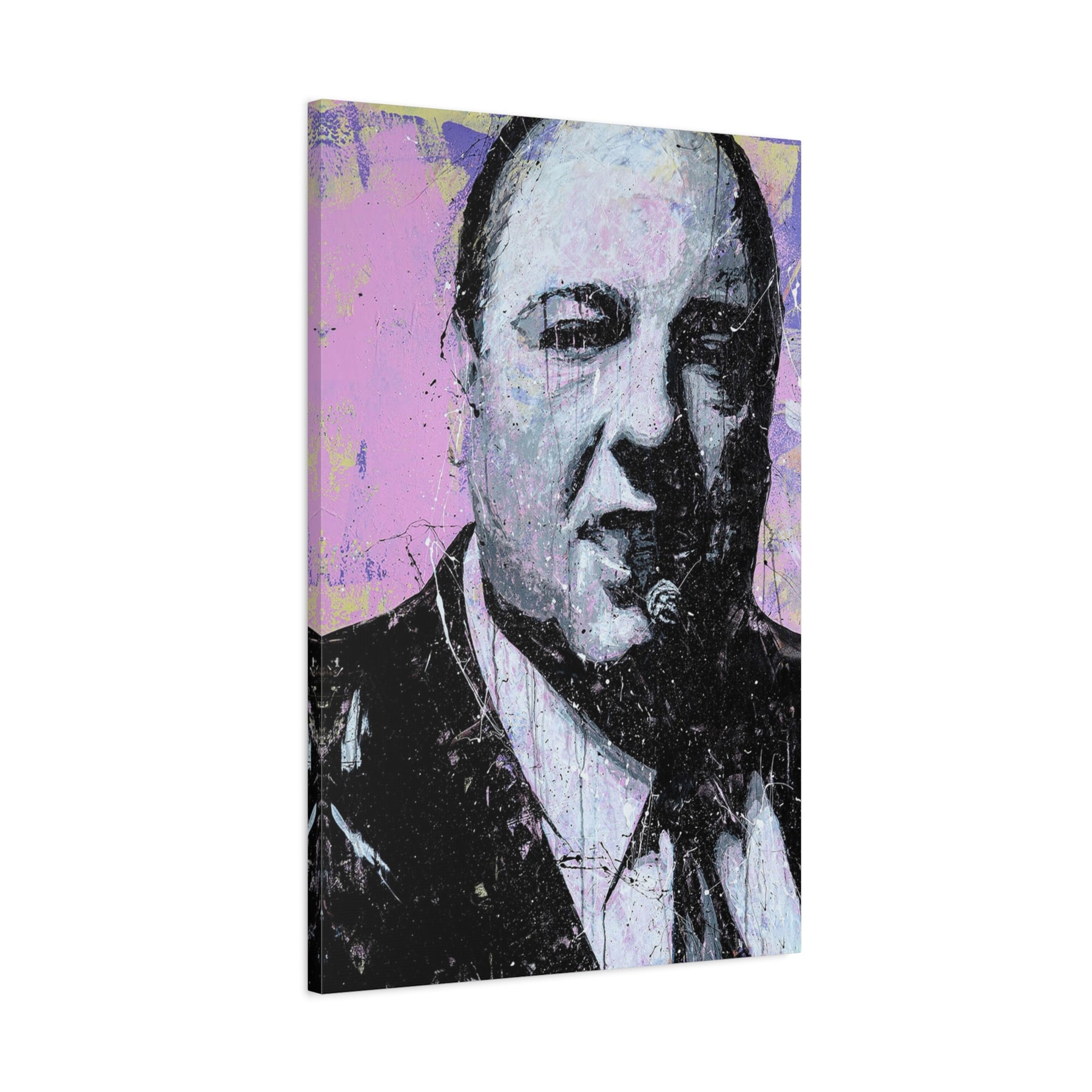 Sopranos Tony Splatter Canvas