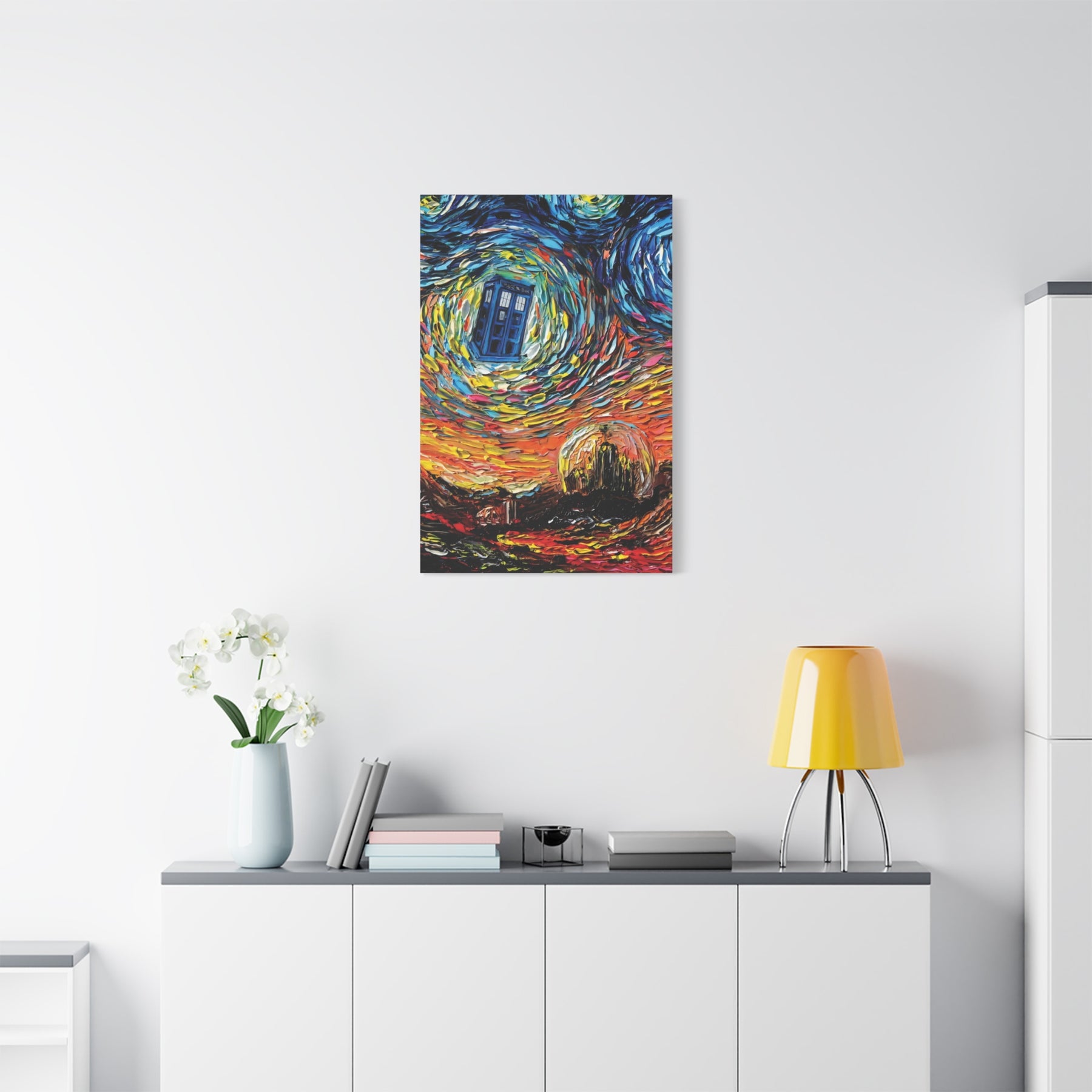 Dr Who Starry Night Canvas