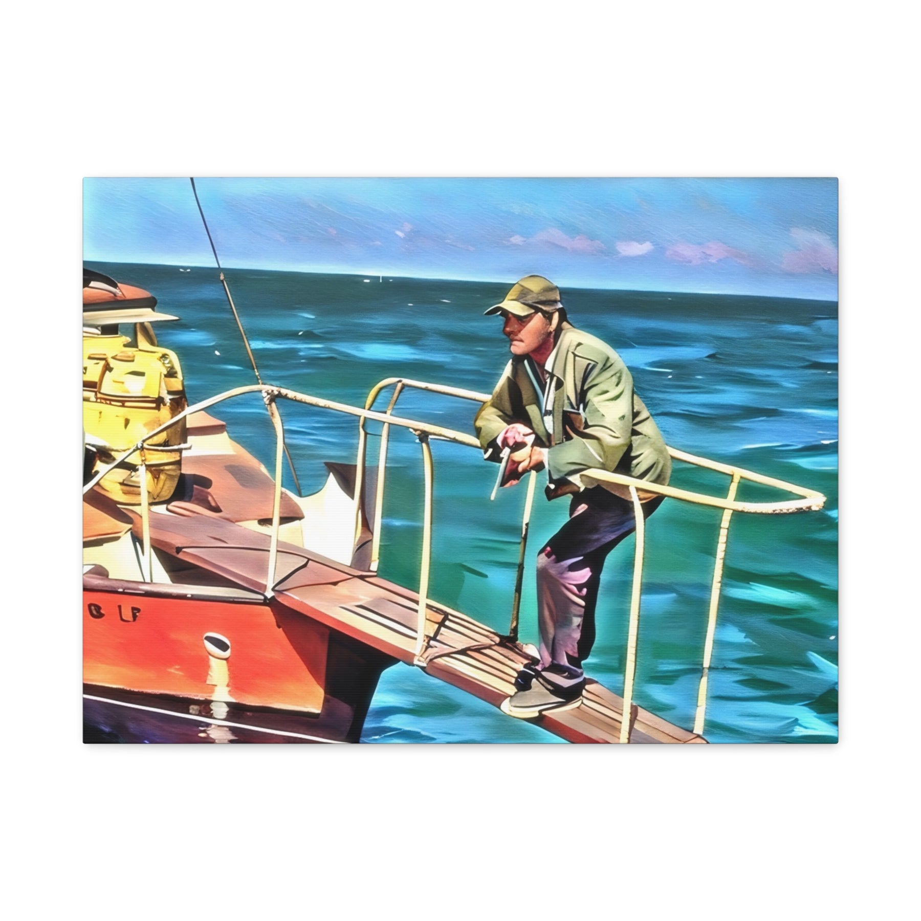 JAWS Quint On The Hunt Canvas