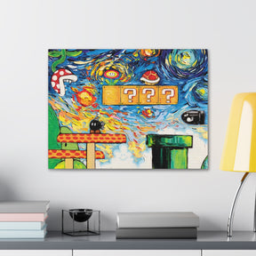 Mario Starry Night Canvas