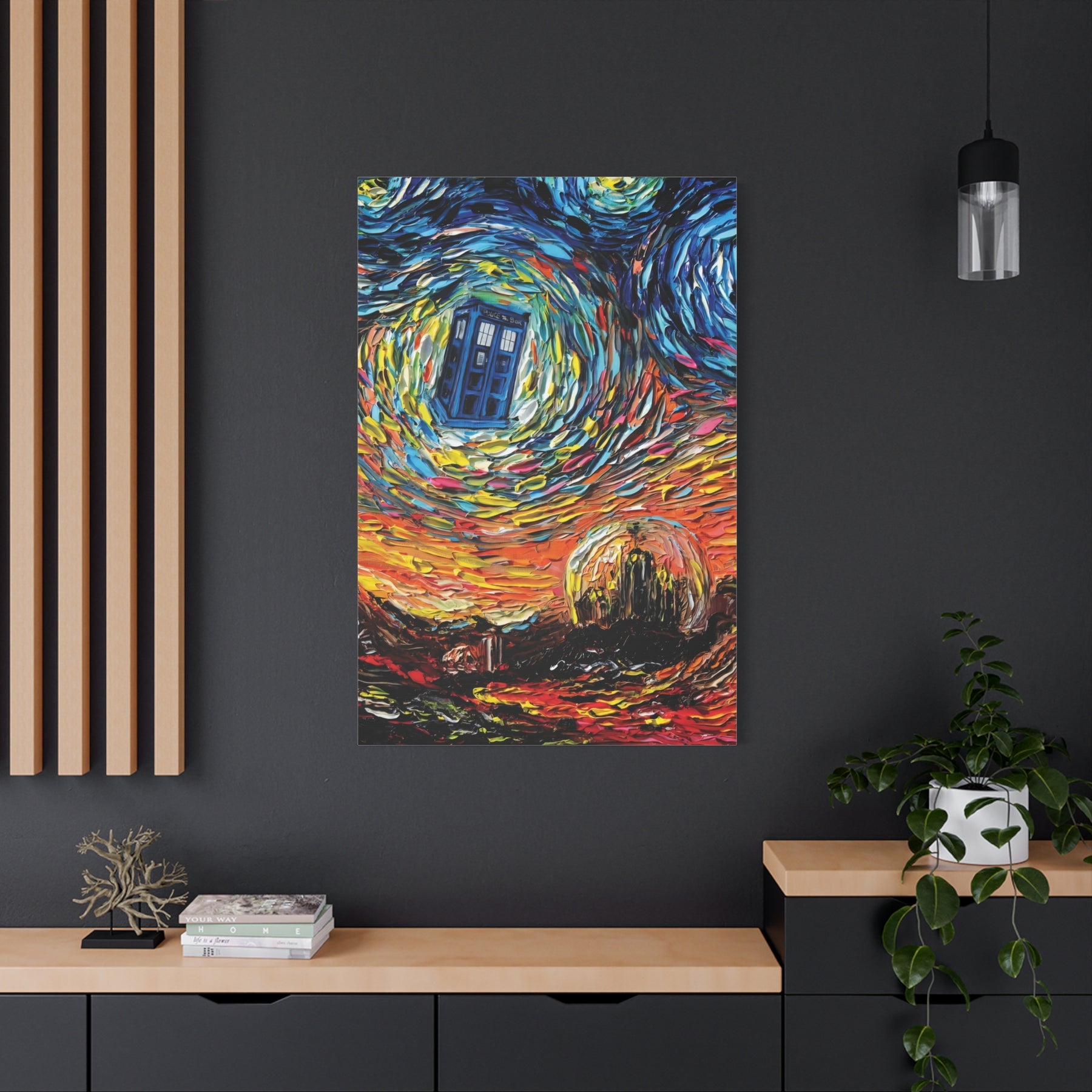 Dr Who Starry Night Canvas