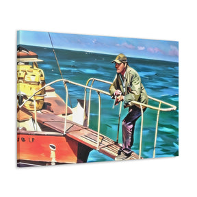 JAWS Quint On The Hunt Canvas