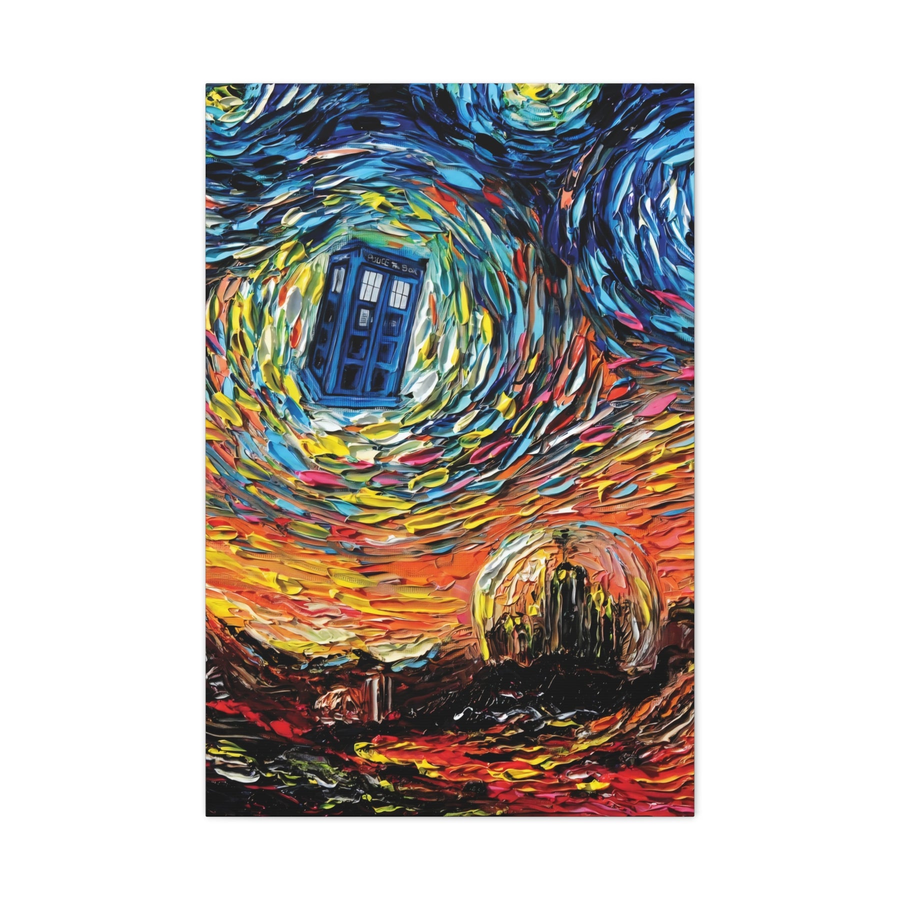 Dr Who Starry Night Canvas