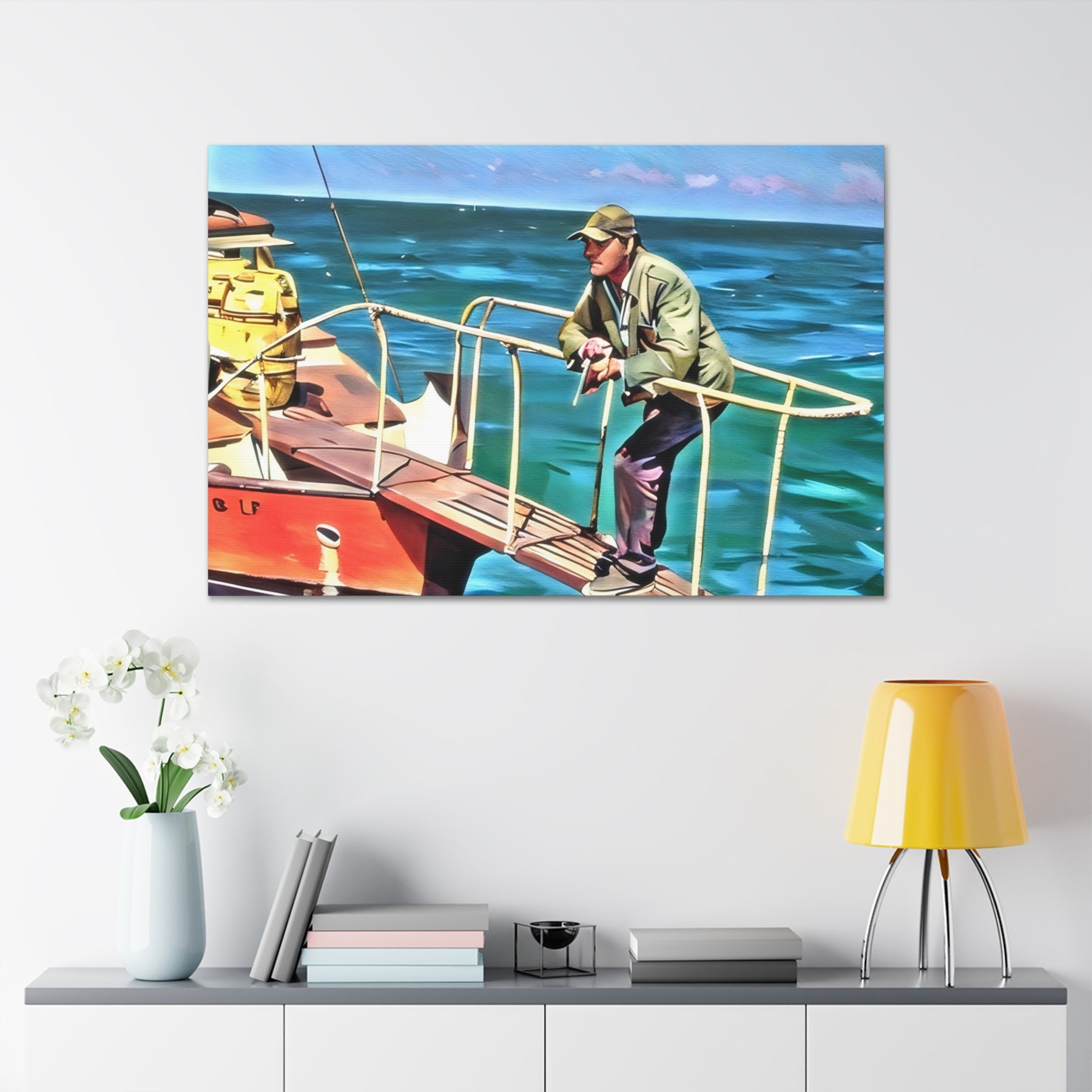 JAWS Quint On The Hunt Canvas