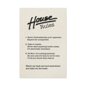 Road House Rules Canvas