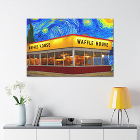 Waffle House Starry Night Canvas