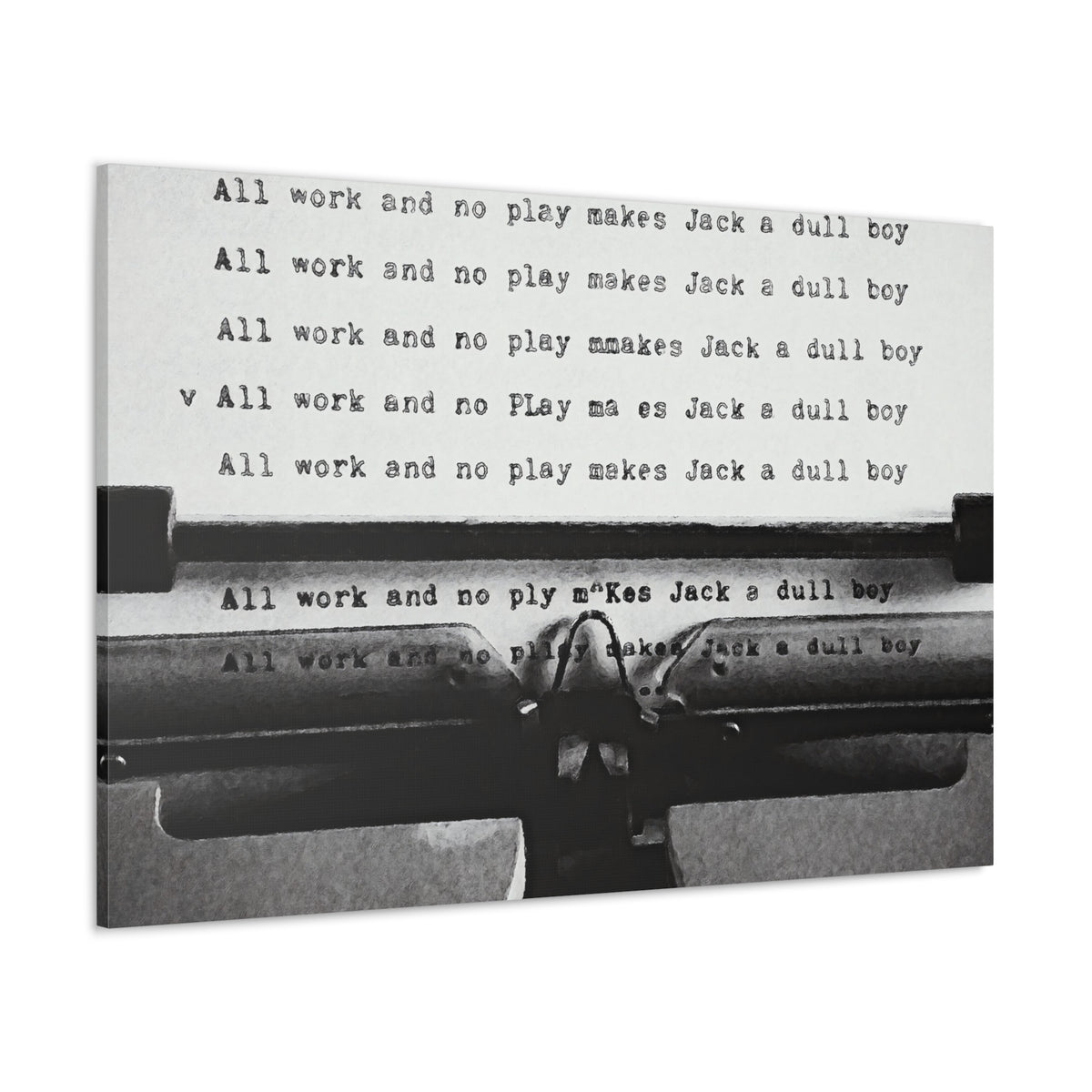 The Shining All Work And No Play Canvas