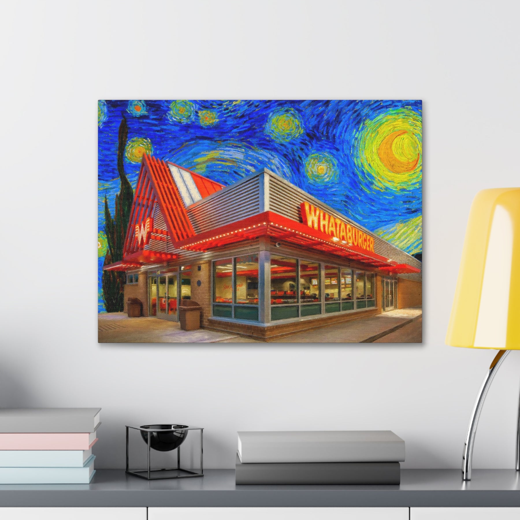 Whataburger Starry Night Canvas