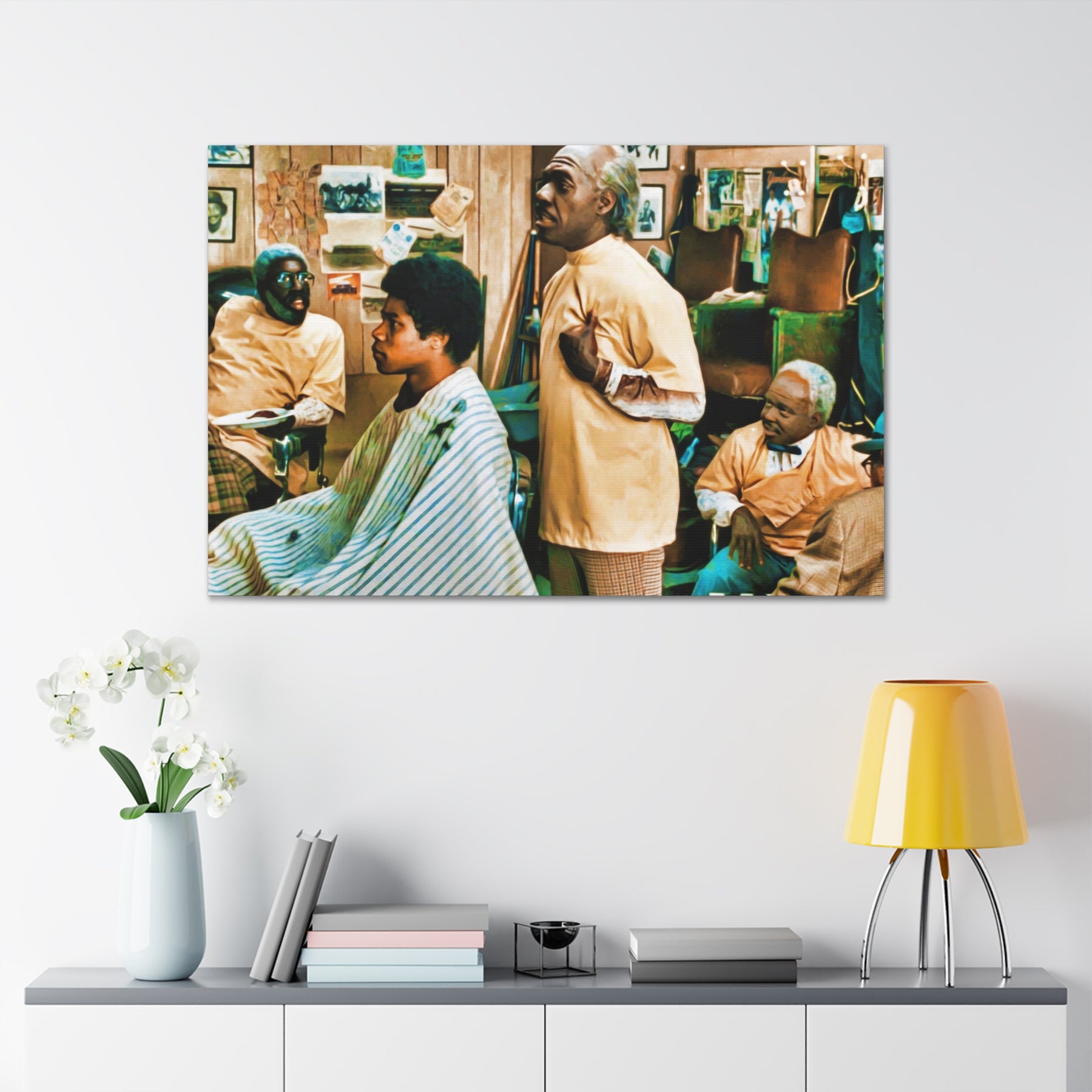 Coming To America Barbershop Canvas