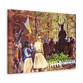 Holy Grail The Shrubbery Canvas