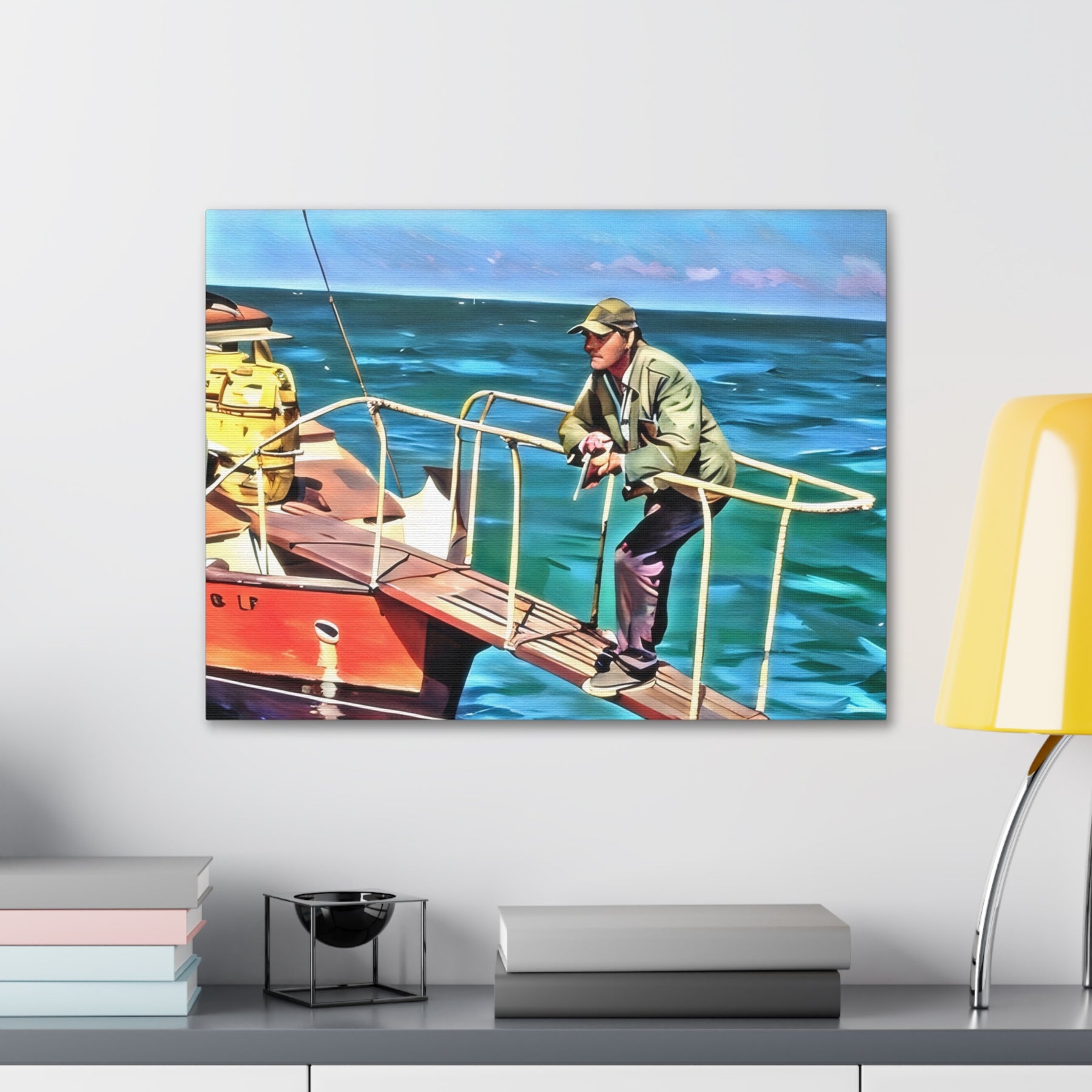 JAWS Quint On The Hunt Canvas