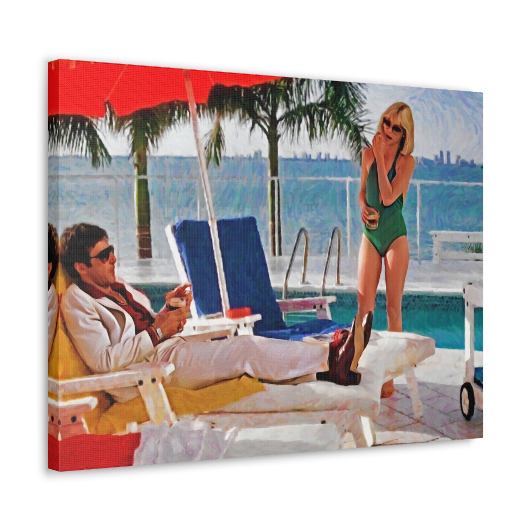 Scarface Poolside Canvas