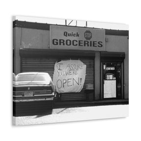 Clerks I Assure You We're Open Canvas