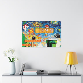 Mario Starry Night Canvas