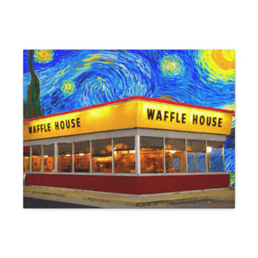 Waffle House Starry Night Canvas