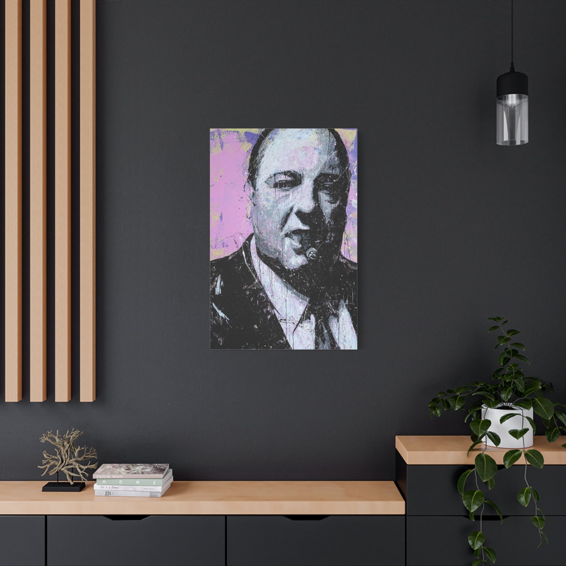 Sopranos Tony Splatter Canvas