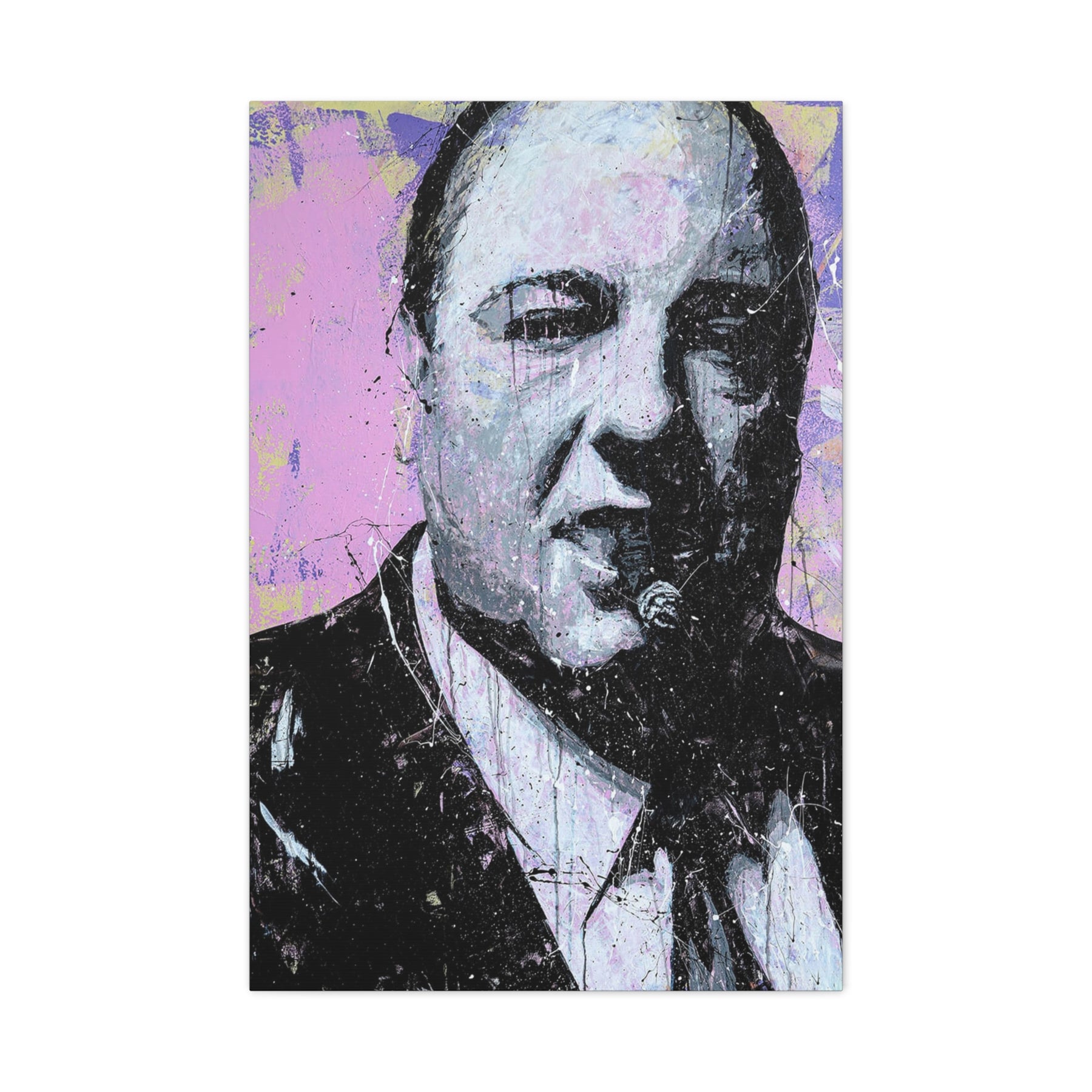 Sopranos Tony Splatter Canvas