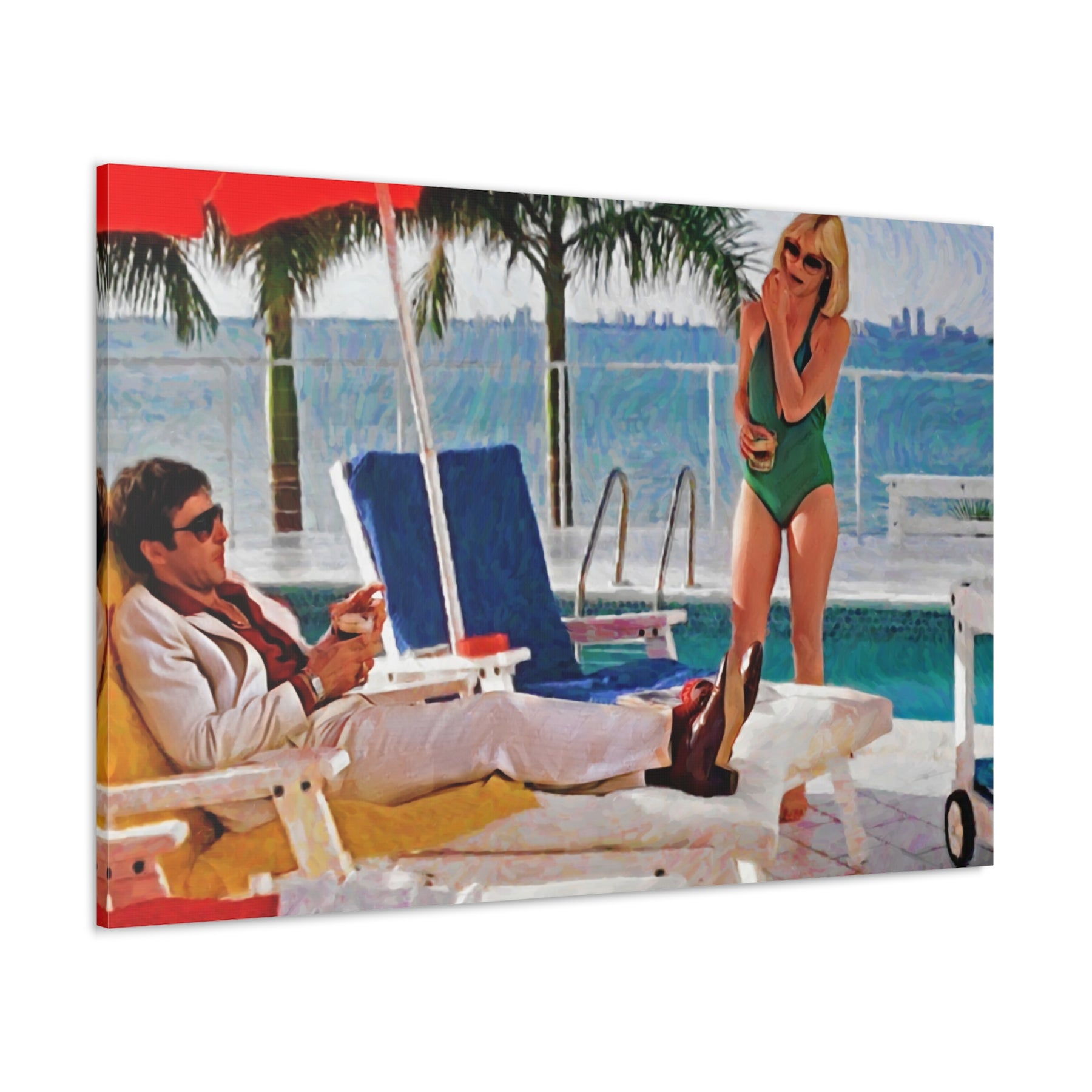 Scarface Poolside Canvas