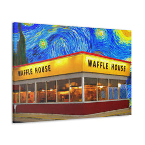 Waffle House Starry Night Canvas