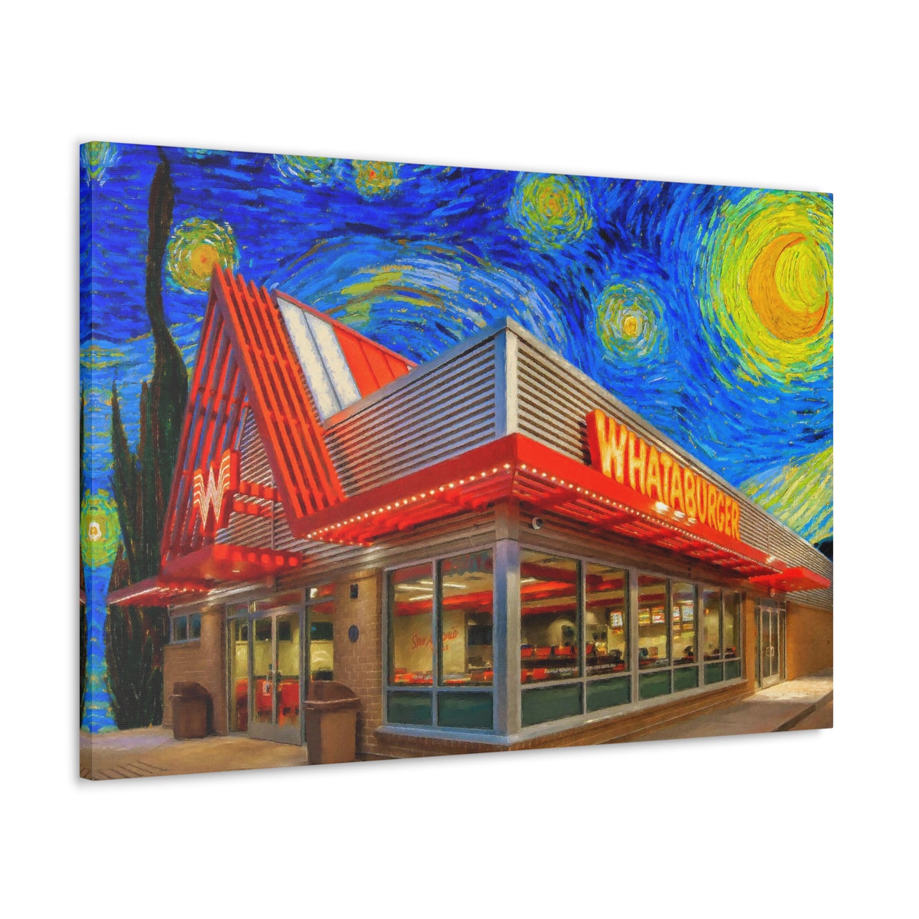 Whataburger Starry Night Canvas