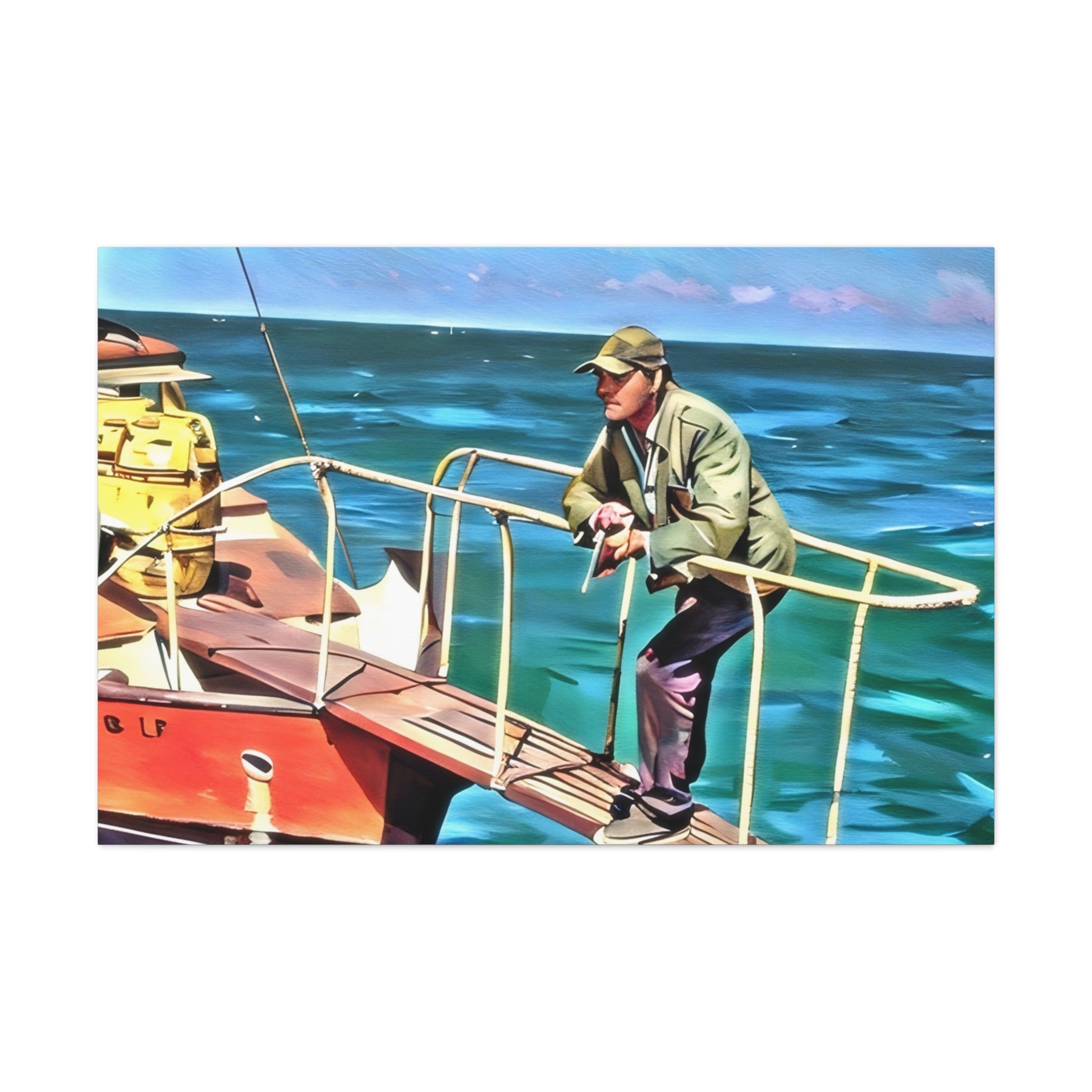 JAWS Quint On The Hunt Canvas