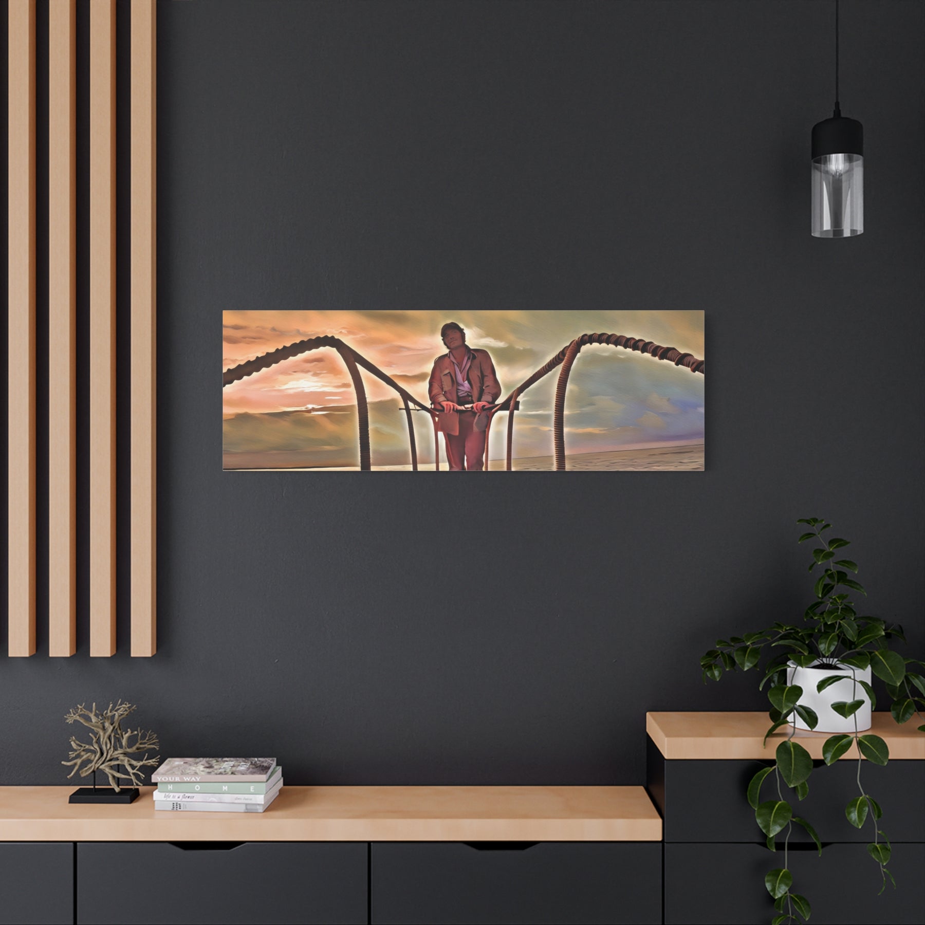 JAWS Quint Sunset Pano Canvas