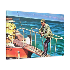 JAWS Quint On The Hunt Canvas