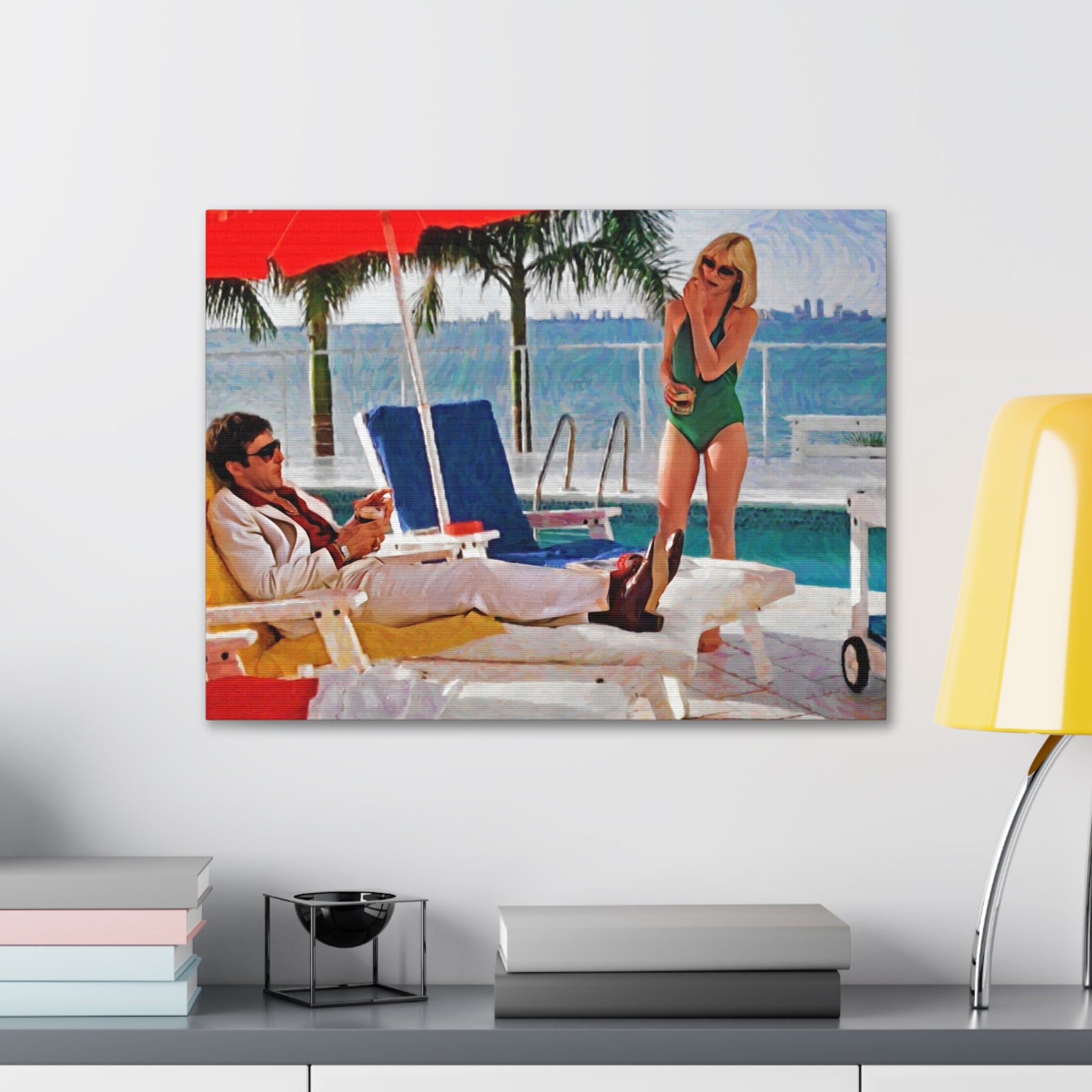 Scarface Poolside Canvas