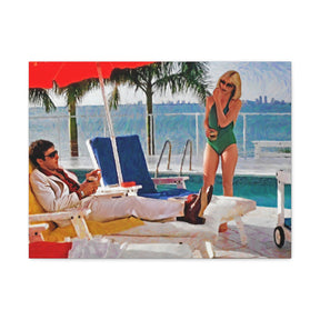 Scarface Poolside Canvas